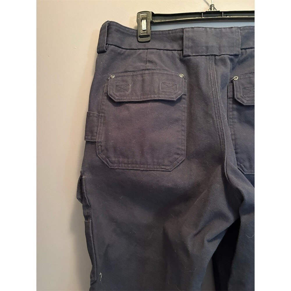 Duluth Trading Co Men's Fire Hose Cargo Work Pants Navy Relaxed 36x32 EUC - Picture 6 of 10